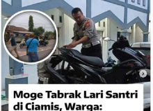 Santri Muntah Darah Terserempet Moge, Kapolda: Tangkap Pengendara Harley Itu!