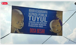 Uang Jualan dan Arisan Hilang, Warga Burujul Tasikmalaya Pasang Spanduk Anti Tuyul