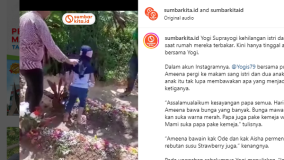 Duka Kebakaran, Ayah  ke Pusara Istri dan Dua Anak Bawa Kembang dan Permen Yupi 