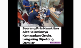 Nur Sarifudin Datang ke Damkar Semarang, Minta Tolong Melepas Cincin yang Menjepit Otongnya