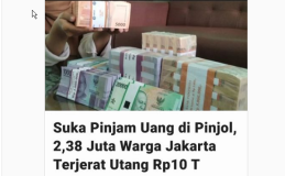 17,31 Juta Warga Jawa Barat Nunggak Utang Pinjaman Online sebesar Rp 50,53 Triliun
