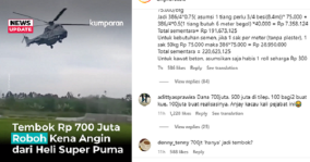 Tembok Lapangan Bola Bengkulu Ambrol Kena Hembusan Heli Superpuma, Biaya Rp 700 Juta