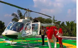 Naik Helikopter Rp 500.000, Berwisata dari Udara Keliling Kota Bandar Lampung