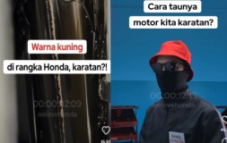 Pria Bermasker Jelaskan Kuning Honda Bukan Karat Diketawain Netizen, AHM Blunder