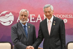 PM Lee Bertemu PM Xanana di Jamuan Makan Malam KTT ASEAN