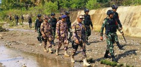 Satgas Gabungan PNTL dan TNI Menggelar Operasi Bersama di Perbatasan Bobonaro Timor Leste
