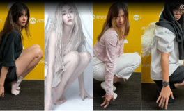 Banyak Selebritis Meniru Pose Unik `Bidadari Jongkok` Aktris Cantik Dirlaba