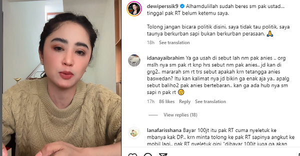 Dewi Perssik Vs Ketua RT Soal Kurban