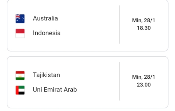 Indonesia vs Australia